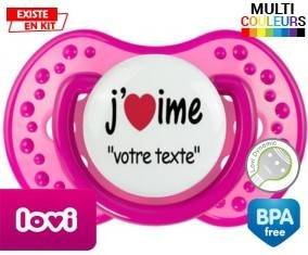 J'aime style2 + prénom: Sucette LOVI Dynamic-su7.fr