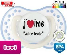 J'aime style2 + prénom: Sucette LOVI Dynamic-su7.fr