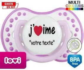 J'aime style2 + prénom: Sucette LOVI Dynamic-su7.fr