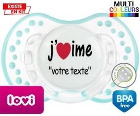 J'aime style2 + prénom: Sucette LOVI Dynamic-su7.fr