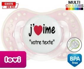 J'aime style2 + prénom: Sucette LOVI Dynamic-su7.fr