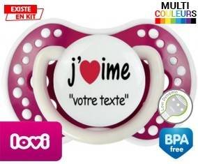 J'aime style2 + prénom: Sucette LOVI Dynamic-su7.fr