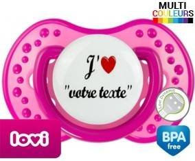 J'aime cœur + prénom: Sucette LOVI Dynamic-su7.fr