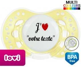 J'aime cœur + prénom: Sucette LOVI Dynamic-su7.fr