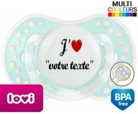 J'aime cœur + prénom: Sucette LOVI Dynamic-su7.fr