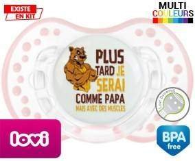 Plus tard je serai comme papa mais avec des muscles style1: Sucette
