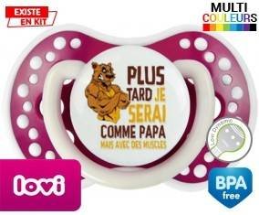 Plus tard je serai comme papa mais avec des muscles style1: Sucette