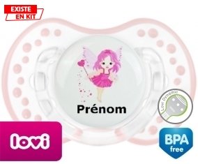 Fée rose (fille) + prénom: Sucette LOVI Dynamic-su7.fr