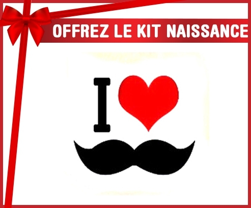 Kit naissance: I love moustache style1-su7.fr