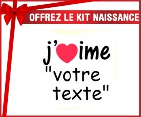 Kit naissance: J'aime style2 + prénom-su7.fr
