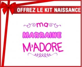 Kit naissance: Ma marraine m'adore (fille)-su7.fr