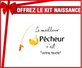 Kit naissance: Le meilleur pêcheur c'est... + prénom-su7.fr