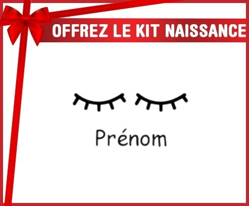 Kit naissance: Yeux cils + prénom-su7.fr