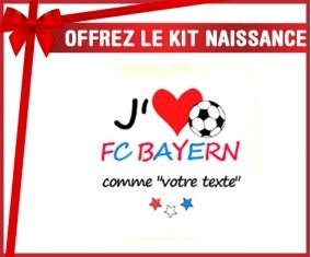 Kit naissance: J'aime fc bayern + prénom-su7.fr