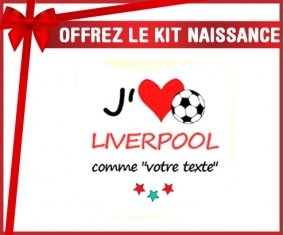 Kit naissance: J'aime liverpool + prénom-su7.fr