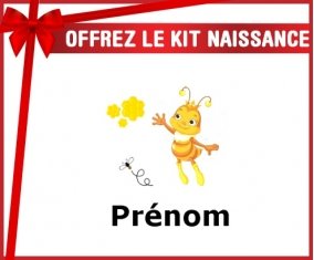 Kit naissance: Abeille + prénom-su7.fr