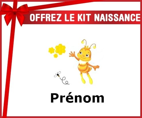 Kit naissance: Abeille + prénom-su7.fr