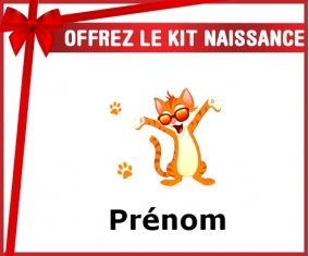 Kit naissance: Chat + prénom-su7.fr