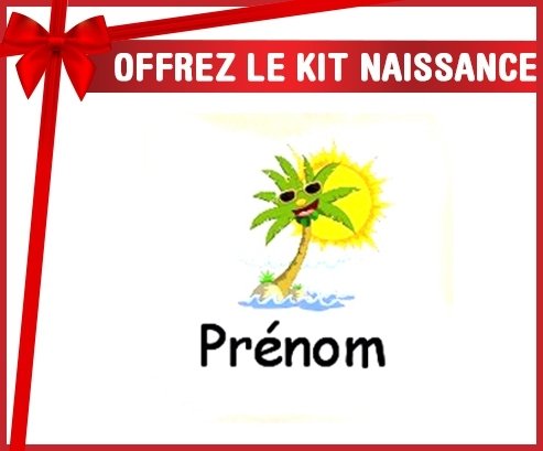 Kit naissance: Palmier style2 + prénom-su7.fr