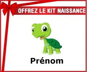 Kit naissance: Tortue + prénom-su7.fr