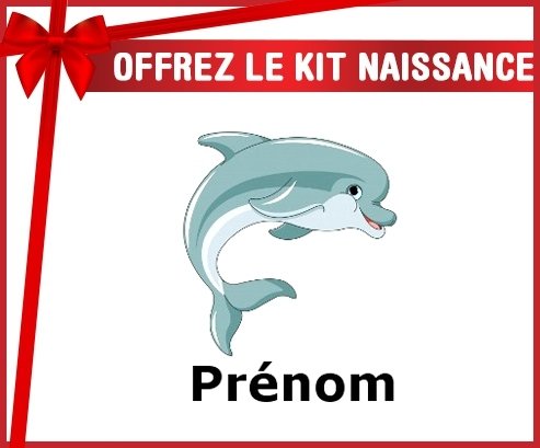 Kit naissance: Dauphin + prénom-su7.fr
