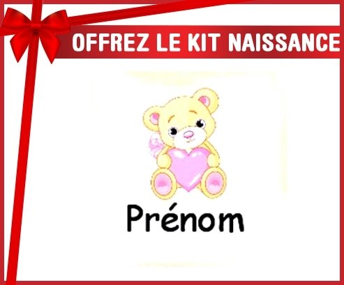 Kit naissance: Ourson (fille) + prénom-su7.fr