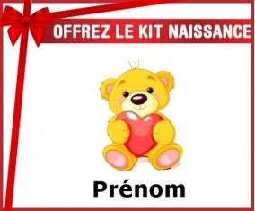 Kit naissance: Ourson (garçon) + prénom-su7.fr