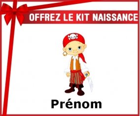 Kit naissance: Petit pirate + prénom-su7.fr