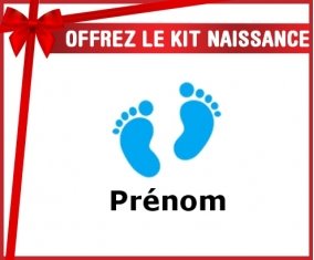 Kit naissance: Pied (garçon) + prénom-su7.fr