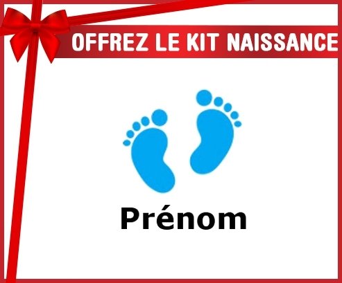 Kit naissance: Pied (garçon) + prénom-su7.fr