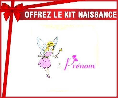 Kit naissance: Fée style3 + prénom-su7.fr