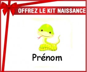 Kit naissance: Serpent + prénom-su7.fr