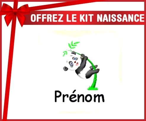 Kit naissance: Panda style1 + prénom-su7.fr