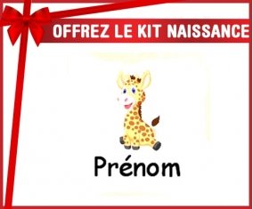 Kit naissance: Girafe style1 + prénom-su7.fr