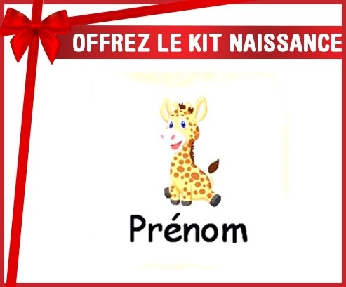 Kit naissance: Girafe style1 + prénom-su7.fr