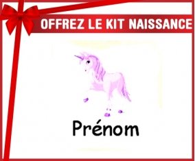 Kit naissance: Licorne style1 + prénom-su7.fr