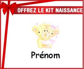 Kit naissance: Ourson câlin + prénom-su7.fr