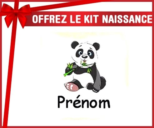 Kit naissance: Panda style2 + prénom-su7.fr