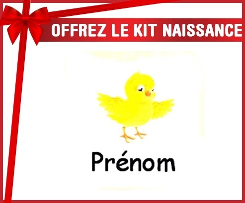 Kit naissance: Poussin + prénom-su7.fr