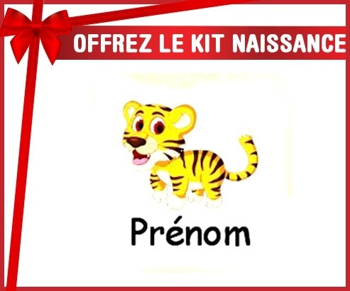 Kit naissance: Lion style1 + prénom-su7.fr