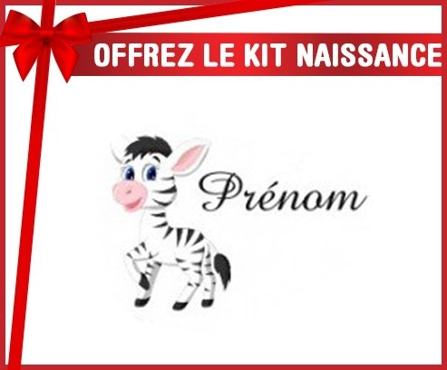 Kit naissance: Zèbre style1 + prénom-su7.fr