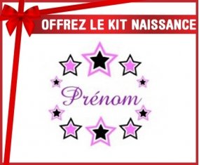 Kit naissance: Étoile modèle (fille) + prénom-su7.fr