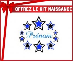 Kit naissance: Étoile modèle (garçon) + prénom-su7.fr