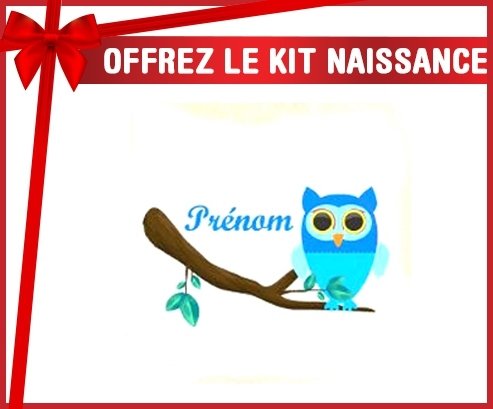 Kit naissance: Hibou style1 + prénom-su7.fr