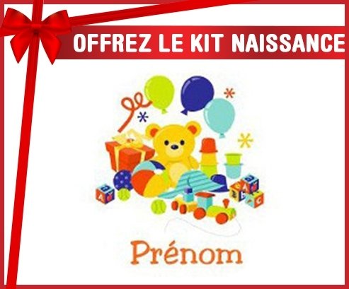 Kit naissance: Jouets style1 + prénom-su7.fr