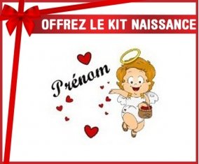 Kit naissance: Ange cœur + prénom-su7.fr