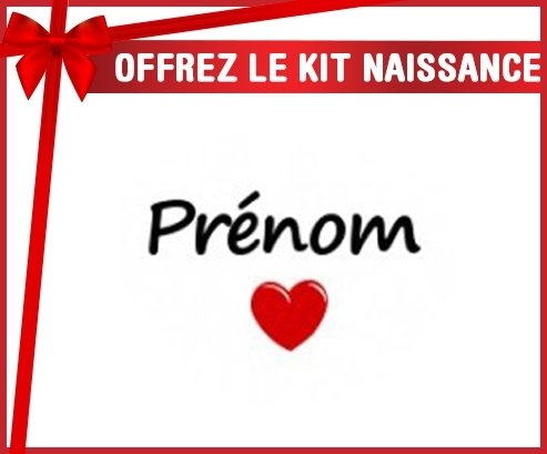 Kit naissance: Coeur + prénom-su7.fr