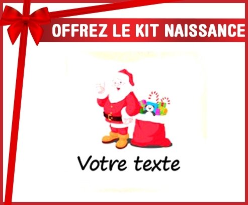 Kit naissance: Père noël et cadeau + prénom-su7.fr