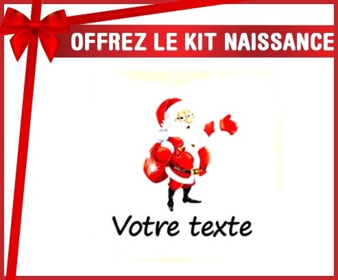 Kit naissance: Père noël et sac + prénom-su7.fr