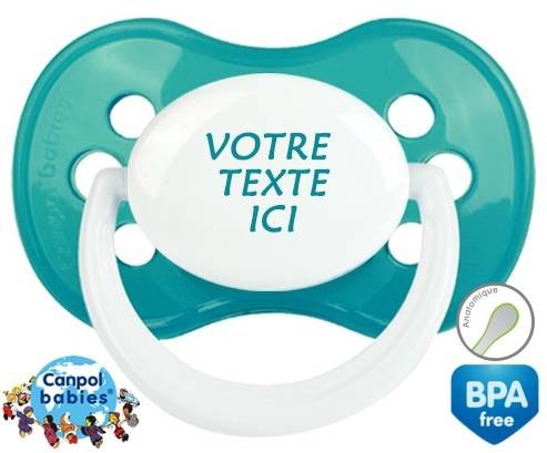 Sucette Turquoise classique anatomique en couleurs